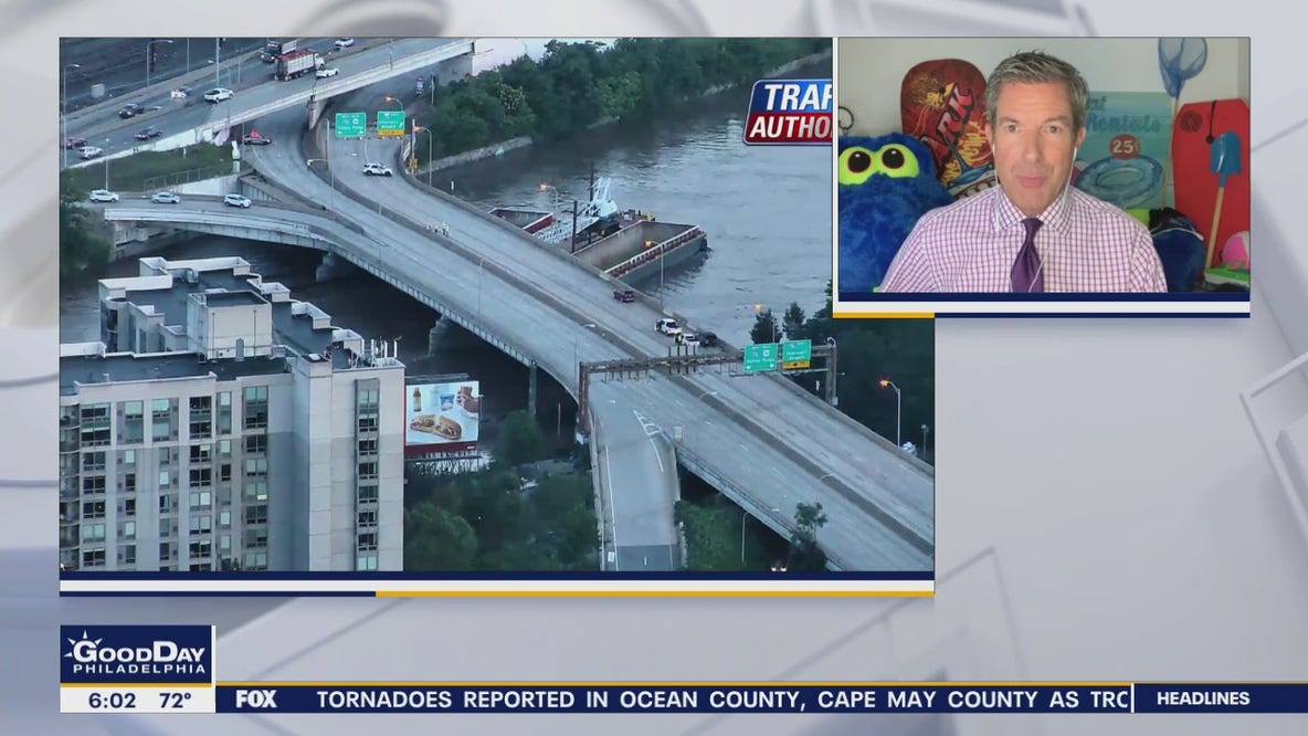 Vine Street Expressway closed in both directions from I76 to Broad Street due to unsecured barge